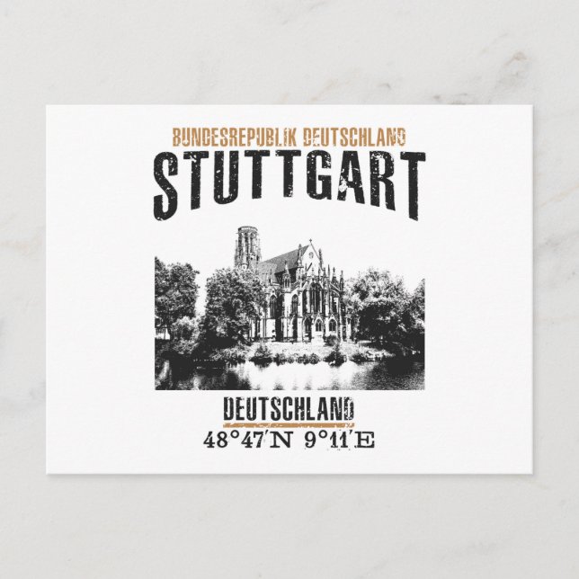 Stuttgart Postkarte (Vorderseite)