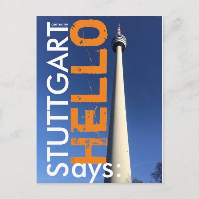 Stuttgart sagt Hallo 2.0 Postkarte (Vorderseite)