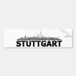 Stuttgart Stadt Skyline - Autoaufkleber /Aufkleber