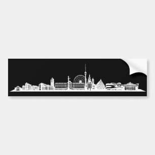 Stuttgart Stadt Skyline - Autoaufkleber /Aufkleber