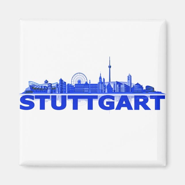 Stuttgart Stadt Skyline - Magnet (Vorne)