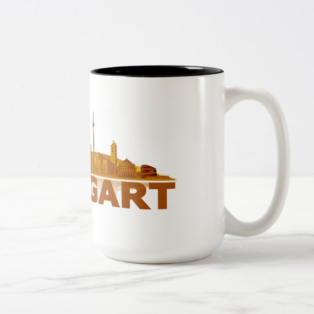 Stuttgart Stadt Skyline - Tassen / Becher / Krüge (Rechts)