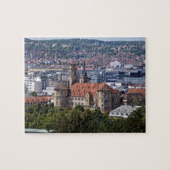 Stuttgart Stadtansicht - Altes Schloss Postkarte Puzzle (Horizontal)