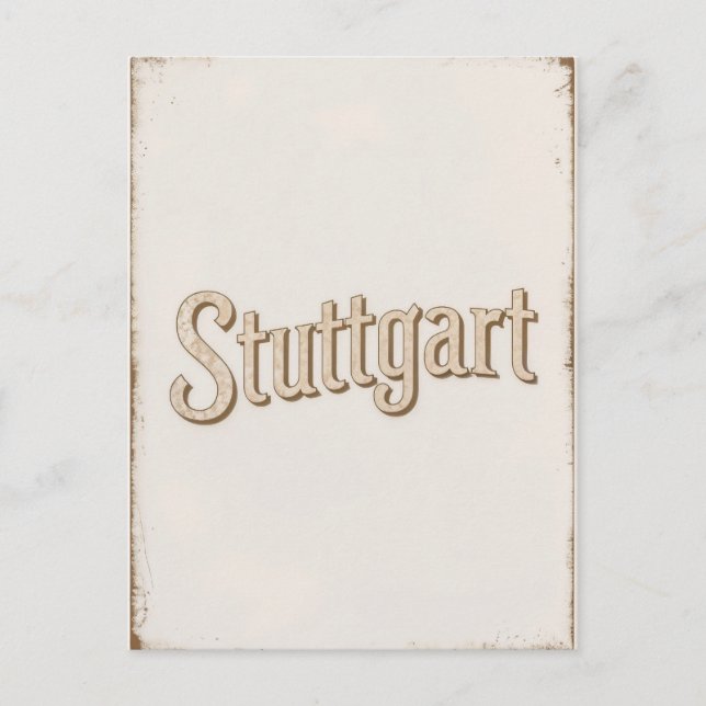 Stuttgart Vintag Postkarte (Vorderseite)