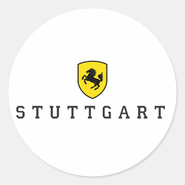 Stuttgart Wappen Stuttgarter Wappen Runder Aufkleber (Vorderseite)