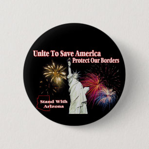 Stützarizona-SB 1070 - vereinigen Sie, um Amerika Button