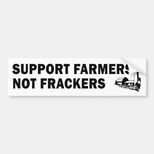 StützBauern, nicht Frackers (weiß) Autoaufkleber (Vorne)