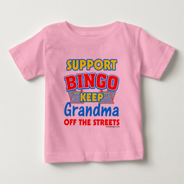 Stützbingo-Großmutter Baby T-shirt (Vorderseite)