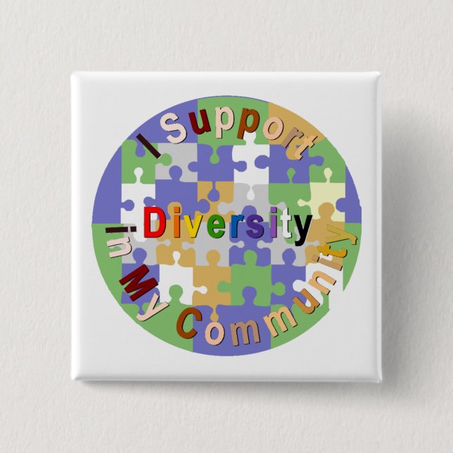 StützDiversity in meinem Gemeinschaftsknopf Button (Vorderseite)