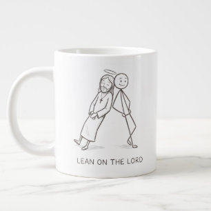 Stütze dich auf den Herrn Stock Figure Christliche Jumbo-Tasse