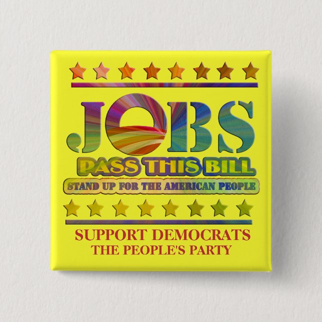 STÜTZEN SIE DEN JOB-BILL-KNOPF BUTTON (Vorderseite)