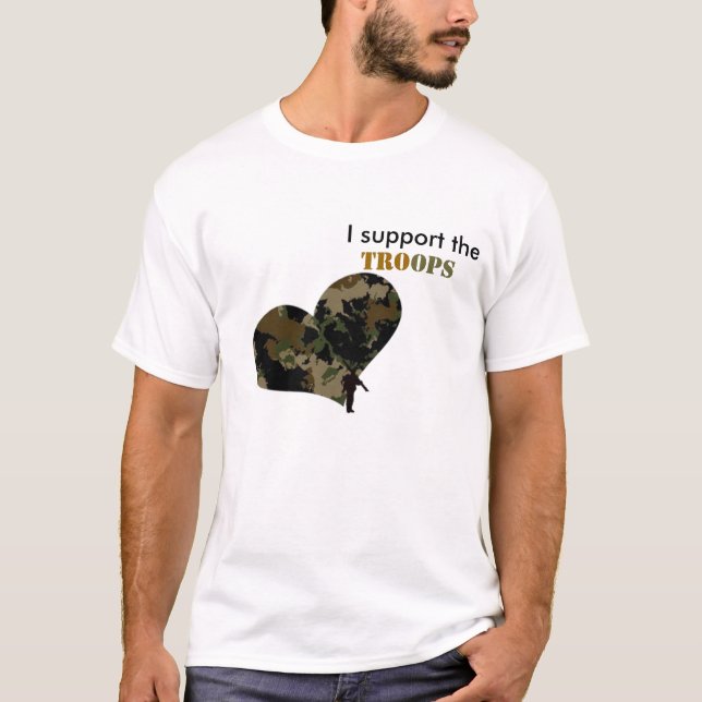 stützen Sie die Truppen T-Shirt (Vorderseite)