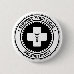 Stützen Sie Ihr lokales Phlebotomist Button