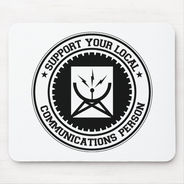Stützen Sie Ihre lokale Kommunikations-Person Mousepad (Vorne)