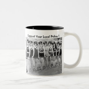 Stützen Sie Ihre lokale Polizei! Zweifarbige Tasse