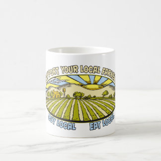 Stützen Sie Ihre lokalen Bauern Kaffeetasse