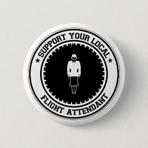 Stützen Sie Ihren lokalen Flugbegleiter Button