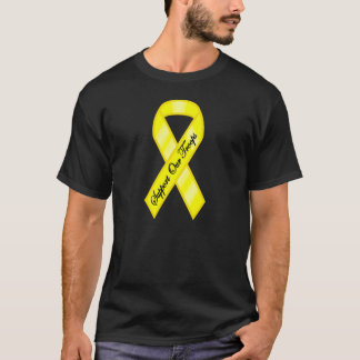 Stützen Sie unser Truppe-gelbes Band T-Shirt