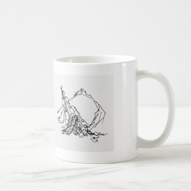 Stützende Violinist-Tasse Kaffeetasse (Rechts)