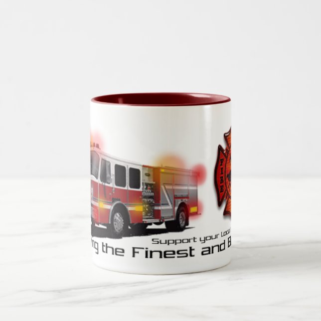 Stützfeuer Zweifarbige Tasse (Mittel)