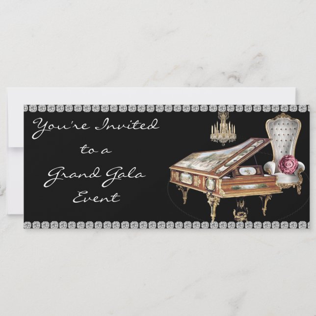 Stutzflügel-Gala-Ereignis-Einladung Einladung (Vorderseite)