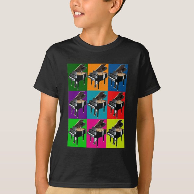 Stutzflügel-Pop-Kunst-T - Shirt u. Geschenke (Vorderseite)