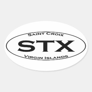 STX - Die Heiliges Croix Ovaler Aufkleber