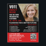 Styish Modern Political Campaigner Advertising Flyer<br><div class="desc">Styish Modern Political Campaigner Advertising Flyer vom Business Card Store.</div>
