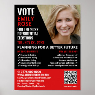 Styish Modern Political Campaigner Advertising Poster
