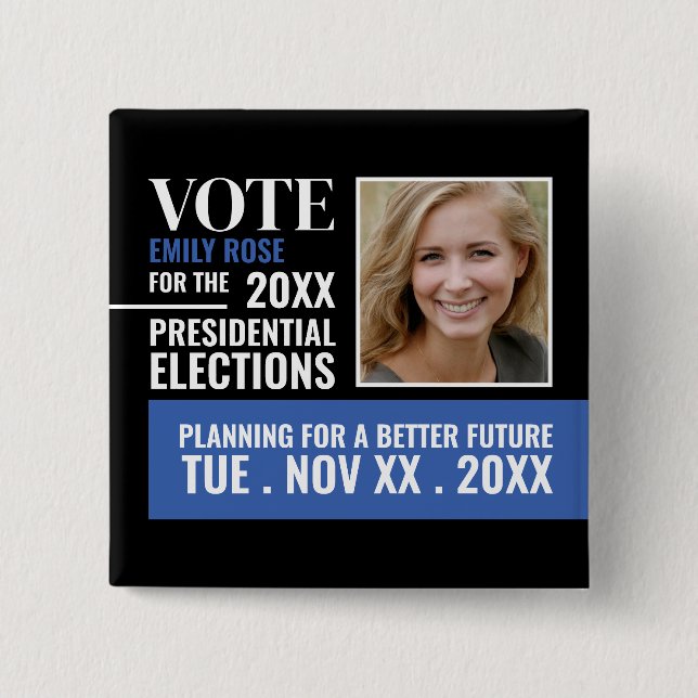 Styish Political Campaigner Advertising Button (Vorderseite)