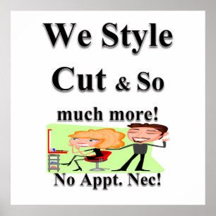 Style Cut Haarschnitt Verkauf Poster Matt