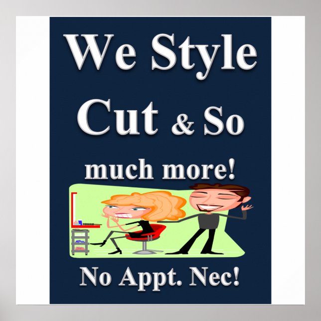 Style Cut Haircut Sale Poster Matte (Vorne)
