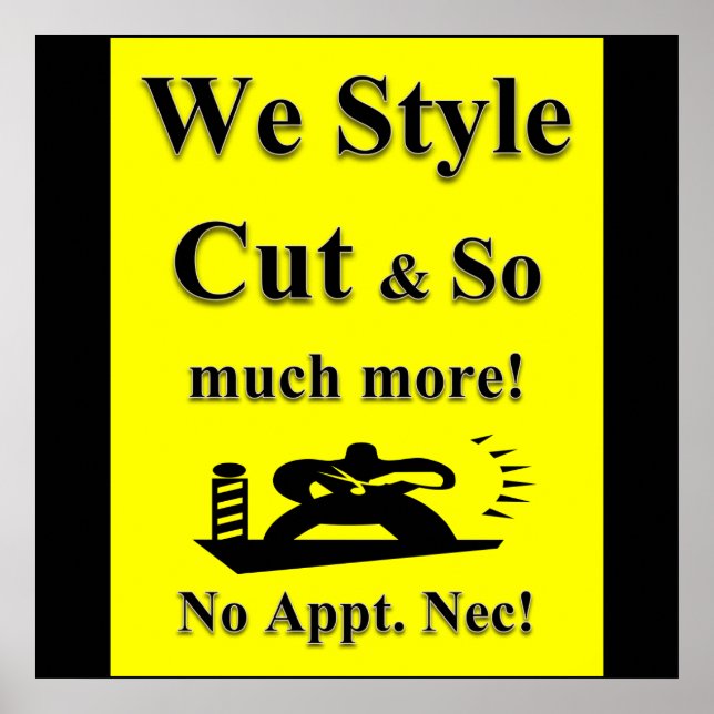 Style Cut Haircut Sale Poster Matte (Vorne)