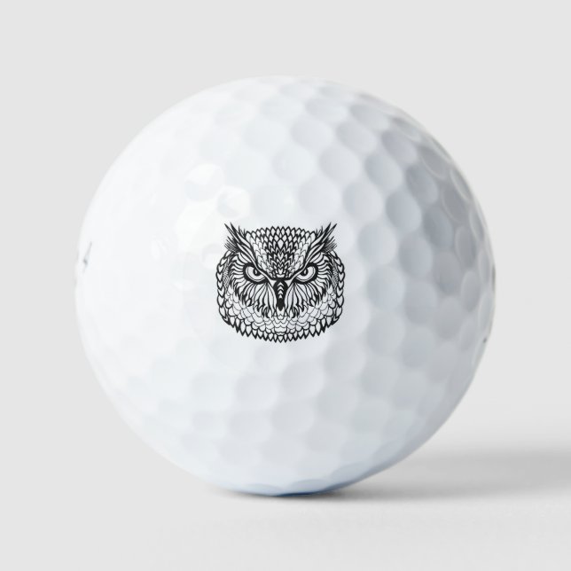 Style Eagle Owl Head Golfball (Vorderseite)