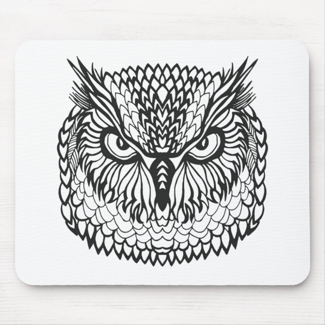 Style Eagle Owl Head Mousepad (Vorne)
