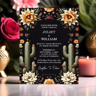 Style Elegant Fiesta Cactus Floral Mexican Wedding Einladung