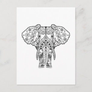 Style Elephant Postkarte