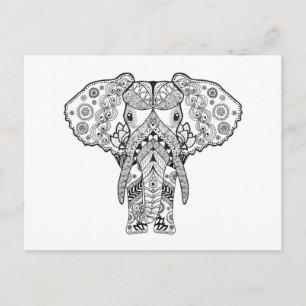 Style Elephant Postkarte