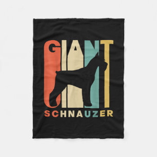 Style giant schnauzer silhouette fleecedecke