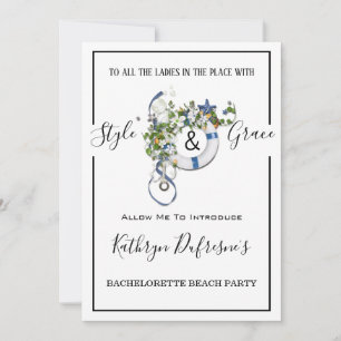 "Style & Grace" Bachelorette Beach/Pool Party   Einladung