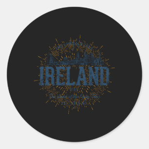 Style Irland Runder Aufkleber