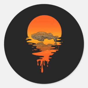 Style Lingcod Runder Aufkleber