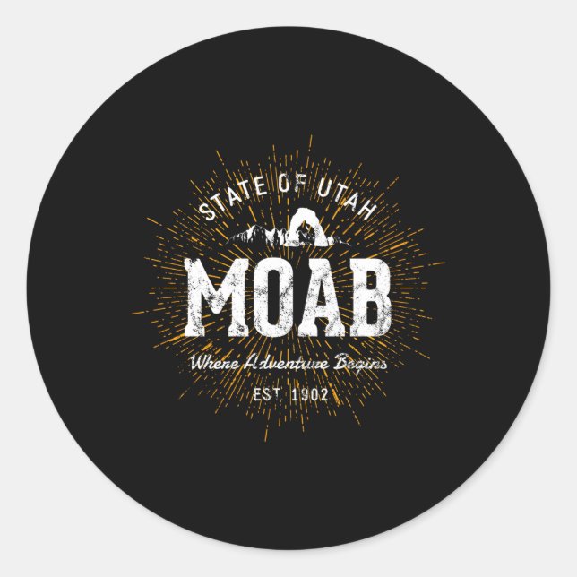 Style Moab Runder Aufkleber (Vorderseite)
