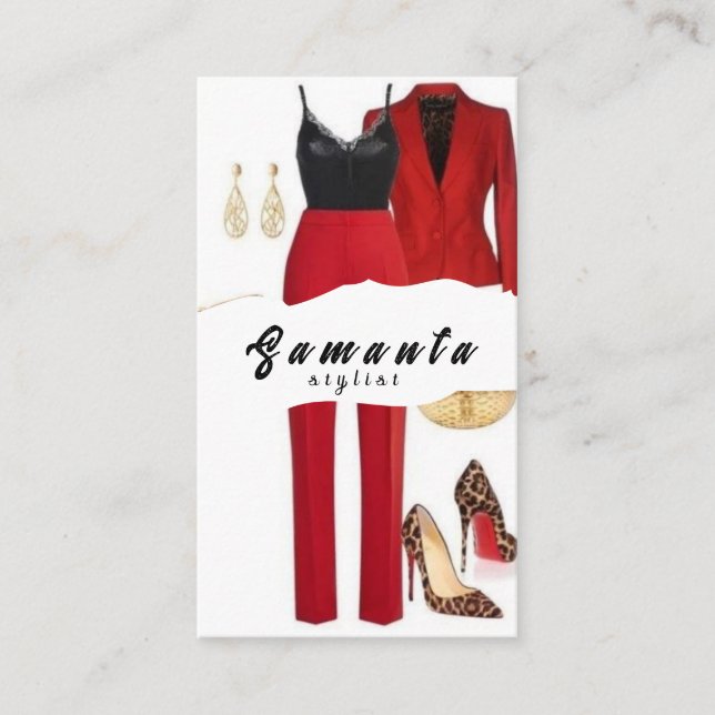 Style Stylist Deine Fantasiereise beginnt hier Visitenkarte (Vorderseite)