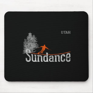 Style Sundance Utah 1980er Jahre Vintages Skifahre Mousepad
