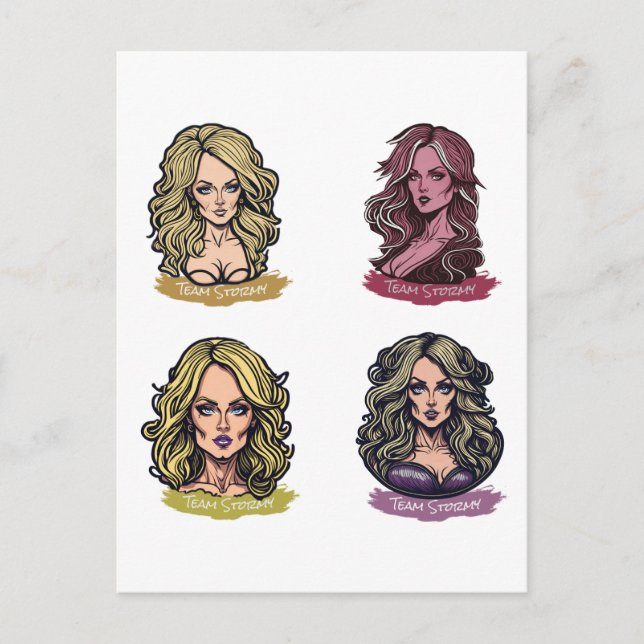 Style Team Stormy - Stormy Daniels Creative Postkarte (Vorderseite)