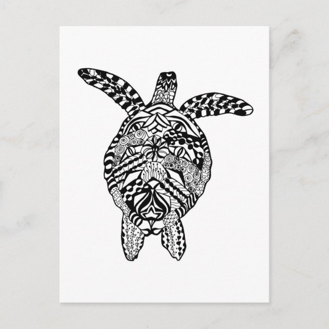 Style Turtle Postkarte (Vorderseite)