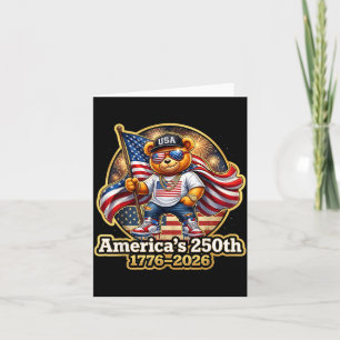 Stylieddy Bär Amerikas 250. Jubiläum 1776 Karte