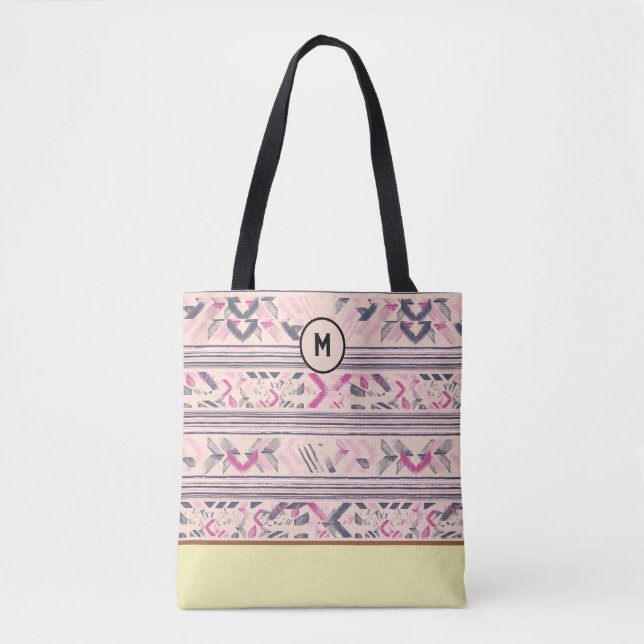 Stylierte Abstrakte Textilmuster-Tasche (Vorderseite)