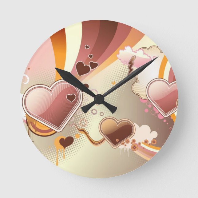 Styling-Hintergrund Runde Wanduhr (Vorderseite)